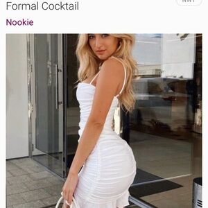 Nookie White Spaghetti Strap Bodycon Mini Dress